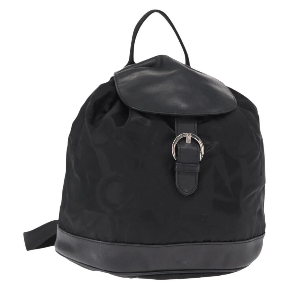 Salvatore Ferragamo Nylon Gancini Backpack Black